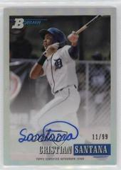 Cristian Santana [Refractor] #93PA-CS Baseball Cards 2021 Bowman Heritage Chrome Prospect Autographs Prices