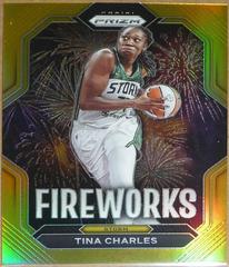 Tina Charles [Gold] #2 Basketball Cards 2023 Panini Prizm WNBA Fireworks Prices