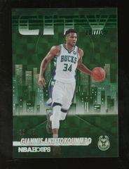 Giannis Antetokounmpo [Hyper Green] #15 Basketball Cards 2022 Panini Hoops City Edition Prices