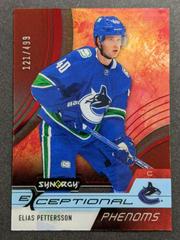 Elias Pettersson [Red] Hockey Cards 2021 Upper Deck Synergy Exceptional Phenoms Prices