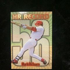 Mark McGwire [#56] #220 Baseball Cards 1999 Topps Home Run Record Prices