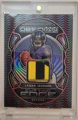 Lamar Jackson [Red] #CE-LJA Football Cards 2022 Panini Obsidian Cutting Edge Prices