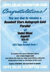Shohei Ohtani [Gold] #BSA-SO Baseball Cards 2023 Topps Series 1 Stars Autographs Prices