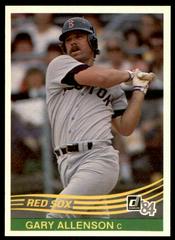 Gary Allenson #335 Baseball Cards 1984 Donruss Prices