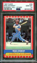 Mike Schmidt #40 Baseball Cards 1987 Fleer Baseball All Stars Prices