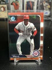 Juan Soto [Orange Refractor] #44 Baseball Cards 2019 Bowman Chrome Prices