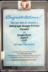 Brandon Marsh [Orange Refractor] #PA-BM Baseball Cards 2022 Topps Pristine Autographs Prices