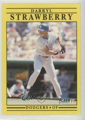 Darryl Strawberry Baseball Cards 1991 Fleer Update Prices