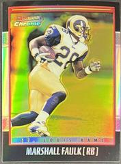 Marshall Faulk [Gold Refractor] Football Cards 2001 Bowman Chrome Prices