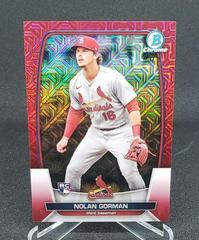 Nolan Gorman [Red] #48 Baseball Cards 2023 Bowman Chrome Prices