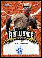 Leody Taveras [Orange] Baseball Cards 2020 Leaf Flash of Brilliance Autographs Prices