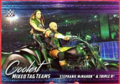 Stephanie McMahon & Triple H #MT-7 Wrestling Cards 2021 Topps WWE Coolest Mixed Tag Teams Prices