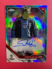 Edwin Van Der Sar [Aqua Refractor] Soccer Cards 2021 Topps Chrome UEFA Champions League Autographs Prices