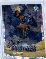 Hedbert Perez [Atomic] #SG-29 Baseball Cards 2022 Bowman Chrome Shades of Greatness Prices