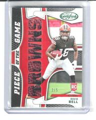 David Bell [Green] #PG-DB Football Cards 2022 Panini Certified Piece of the Game Prices
