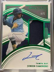 Junior Caminero [Prospect Patch Autograph Green] #50 Baseball Cards 2023 Panini Immaculate Prices