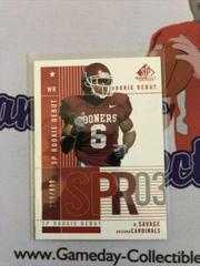 Antwone Savage #118 Football Cards 2003 SP Game Used Prices