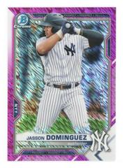 Jasson Dominguez [Purple Shimmer Refractor] Baseball Cards 2021 Bowman Chrome Prospects Prices