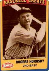Rogers Hornsby #51 Baseball Cards 1990 Swell Greats Prices