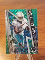 Jaylen Waddle [Green] #WW-20 Football Cards 2022 Panini Mosaic Will to Win Prices