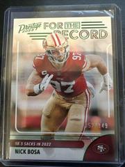 Nick Bosa [Green] #13 Football Cards 2023 Panini Prestige For the Record Prices