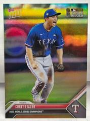 Corey Seager [SP Image Variation] Baseball Cards 2023 Topps Now World Series Champions Prices