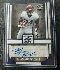 Brian Robinson Jr. [Navy] Football Cards 2022 Leaf Ultimate Draft Autographs Prices