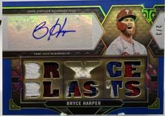 Bryce Harper [Sapphire] Baseball Cards 2022 Topps Triple Threads Autograph Relic Prices