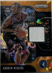 Andrew Wiggins [Orange Ice] #AWG Basketball Cards 2019 Panini Prizm Sensational Swatches Prices