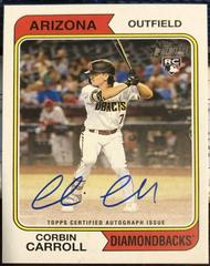 Corbin Carroll #ROA-CCR Baseball Cards 2023 Topps Heritage Real One Autographs Prices