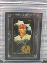 Mike Trout [X Black] #MA-MTR Baseball Cards 2023 Topps Allen & Ginter Mini Framed Autographs Prices