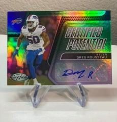 Greg Rousseau [Green] #CPS-GR Football Cards 2022 Panini Certified Potential Signatures Prices