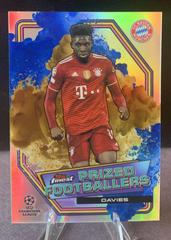 Alphonso Davies [Blue Gold] Soccer Cards 2021 Topps Finest UEFA Champions League Prized Footballers Fusion Prices