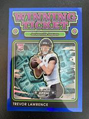 Trevor Lawrence [Blue] #WT10 Football Cards 2021 Panini Contenders Optic Winning Ticket Prices