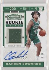 Carsen Edwards [Autograph] #RTS-CEW Basketball Cards 2019 Panini Contenders Rookie Ticket Swatches Prices