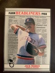 Jack Morris Baseball Cards 1988 Fleer Headliners Prices