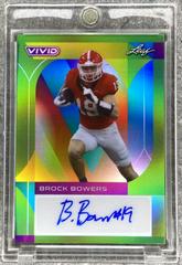 Brock Bowers [Prismatic Green] #BA-BB2 Football Cards 2023 Leaf Vivid Autographs Prices