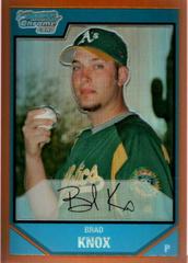 Brad Knox [Orange Refractor] Baseball Cards 2007 Bowman Chrome Prospects Prices
