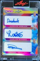 Adedire Mebude , Carlos Borges , Daniel Ogwuru [Gray] #TA-13 Soccer Cards 2022 Leaf Vivid Triple Autographs Prices