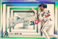 Bobby Witt Jr. [Orange Refractor] #B3D-14 Baseball Cards 2022 Bowman in 3D Prices