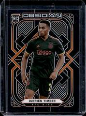 Jurrien Timber [Electric Etch Orange] Soccer Cards 2021 Panini Obsidian Prices