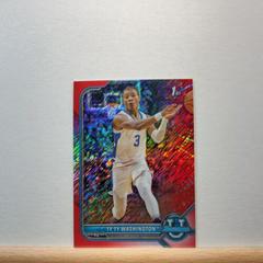 Ty Ty Washington [Chrome Red Shimmer Refractor] #22 Basketball Cards 2021 Bowman University Prices