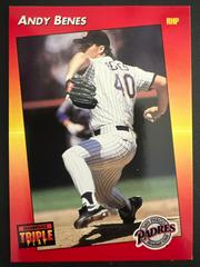 Andy Benes #33 Baseball Cards 1992 Panini Donruss Triple Play Prices