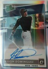 Jasson Dominguez [Holo] #RPS-JD Baseball Cards 2020 Panini Donruss Optic Rated Prospects Signatures Prices