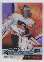 Carter Hart [Purple] #EP-CH Hockey Cards 2021 Upper Deck Synergy Exceptional Phenoms Prices