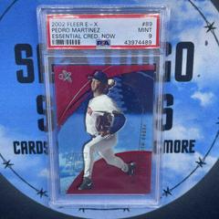 Pedro Martinez [Essential Cred. Now] Baseball Cards 2002 Fleer EX Prices