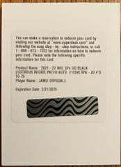 Jamie Drysdale Hockey Cards 2021 SPx UD Black Lustrous Rookie Auto Patch Prices