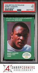 Barry Sanders [Ad on Back] #6 Football Cards 1990 British Petroleum Prices