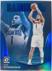Devin Booker [Blue] #9 Basketball Cards 2022 Panini Donruss Optic Raining 3s Prices