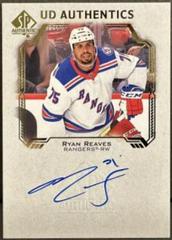 Ryan Reaves Hockey Cards 2021 SP Authentic UD Autographs Prices